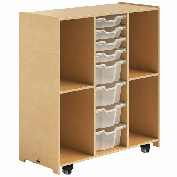 Whitney Brothers WB1820 Mobile Backpack Storage Cabinet with Trays - 18'' x 40 1/2'' x 44 1/2'' 9461820